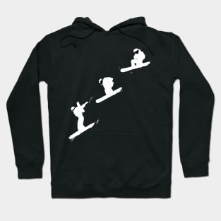 Freestyle snowboarder in snow terrain park big air snowboard tricks Hoodie